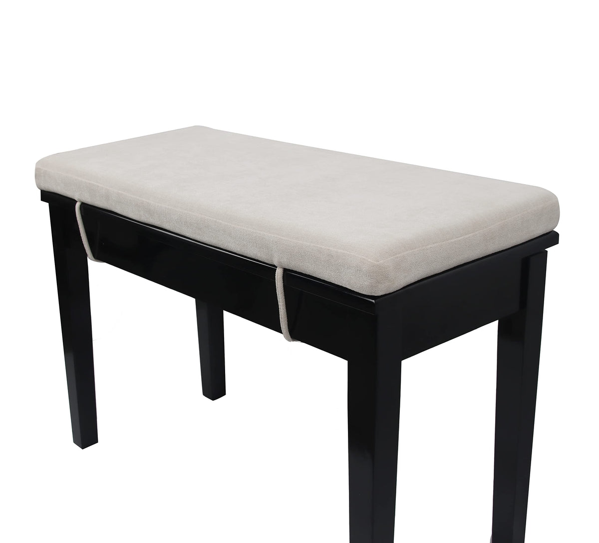 Loveboat bench cushion milky white front view offers cozy seating