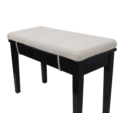 Loveboat bench cushion milky white front view offers cozy seating