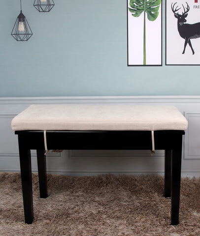 Loveboat bench cushion milky white non-slip underside keeps in place