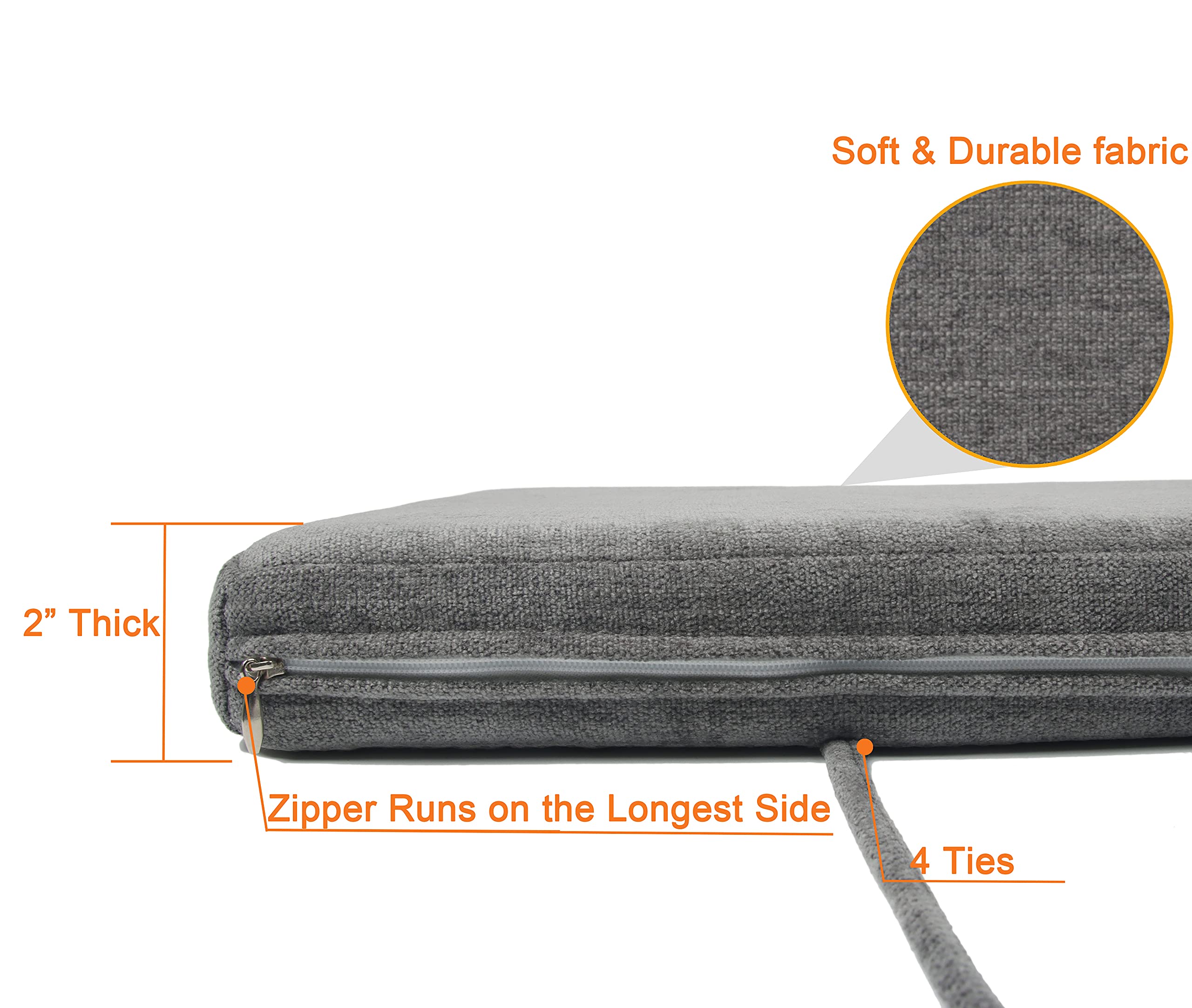 Loveboat bench cushion milky white on dining bench adds comfort during meals