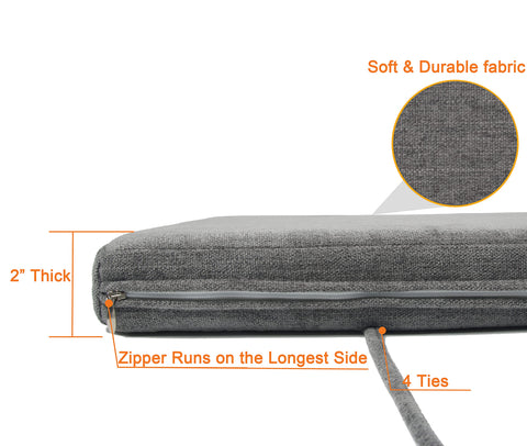 Loveboat bench cushion milky white on dining bench adds comfort during meals
