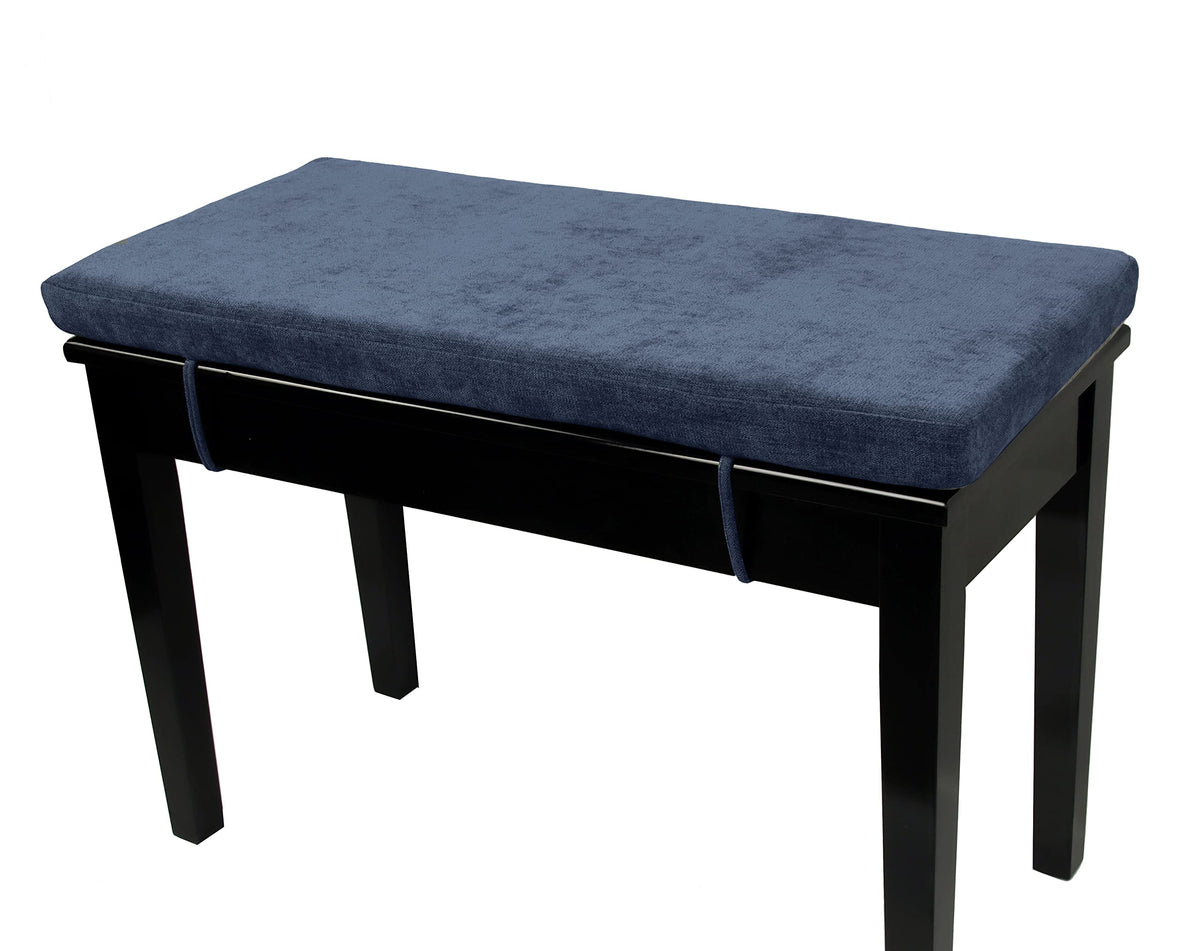 Loveboat piano bench cushion in navy fits 30x14 bench smoothly with plush padding