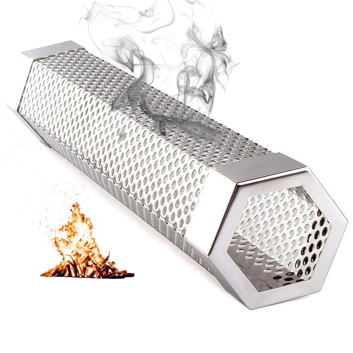 LOVEERCT Smoke Tube 12inch hexagon diffusion demonstrates steady placement and even smoke diffusion