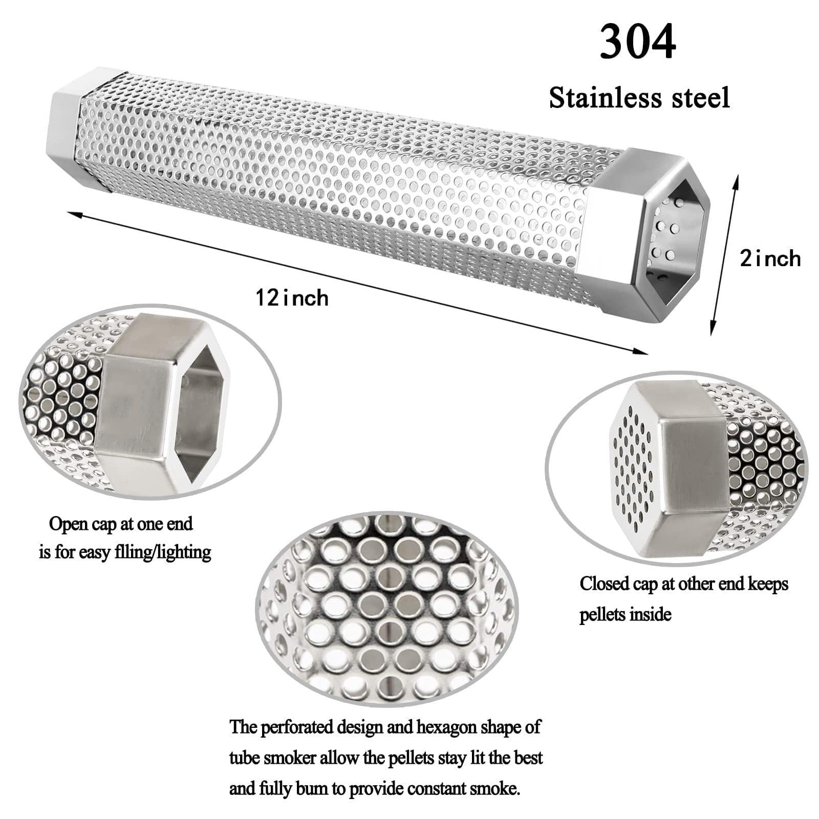 LOVEERCT Smoke Tube 304 stainless steel durability and rust resistance for long-lasting grilling