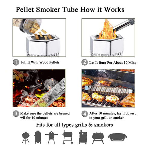 LOVEERCT smoke tube supports hot and cold smoking for versatile meals.