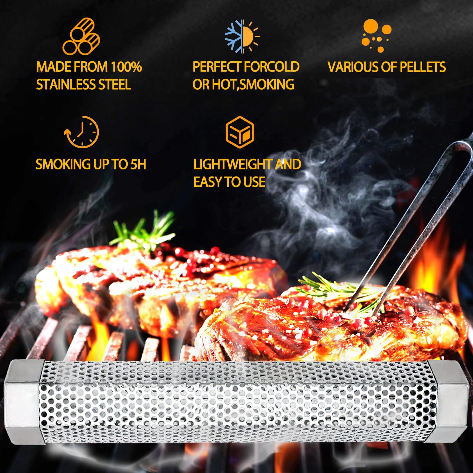 LOVEERCT basting brush included for glazing meats during smoking