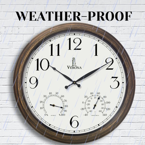 Lovely Home Essentials bronze-finish outdoor clock for garden decor