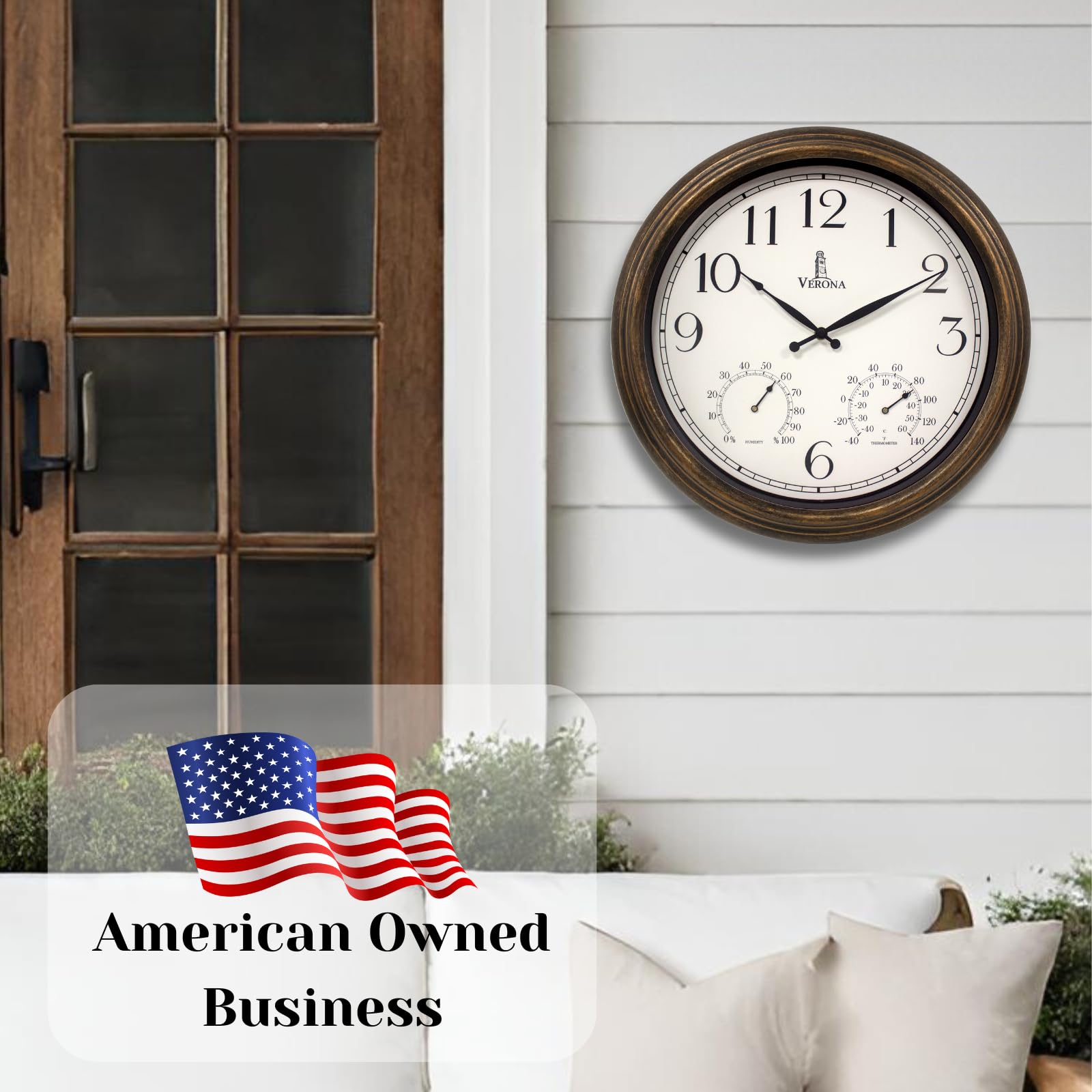 Lovely Home Essentials glass lens protects time and readings outdoors