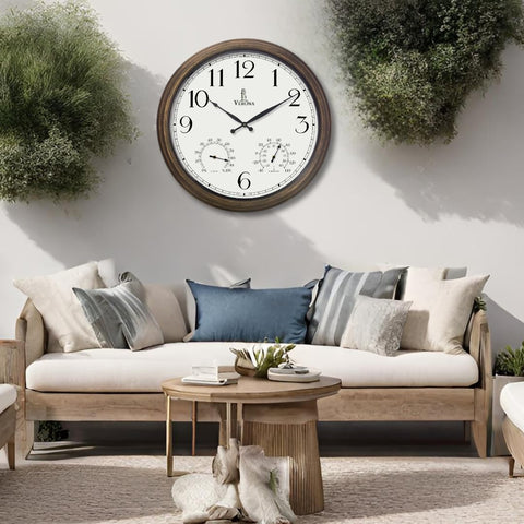 Lovely Home Essentials indoor-outdoor clock for versatile placement