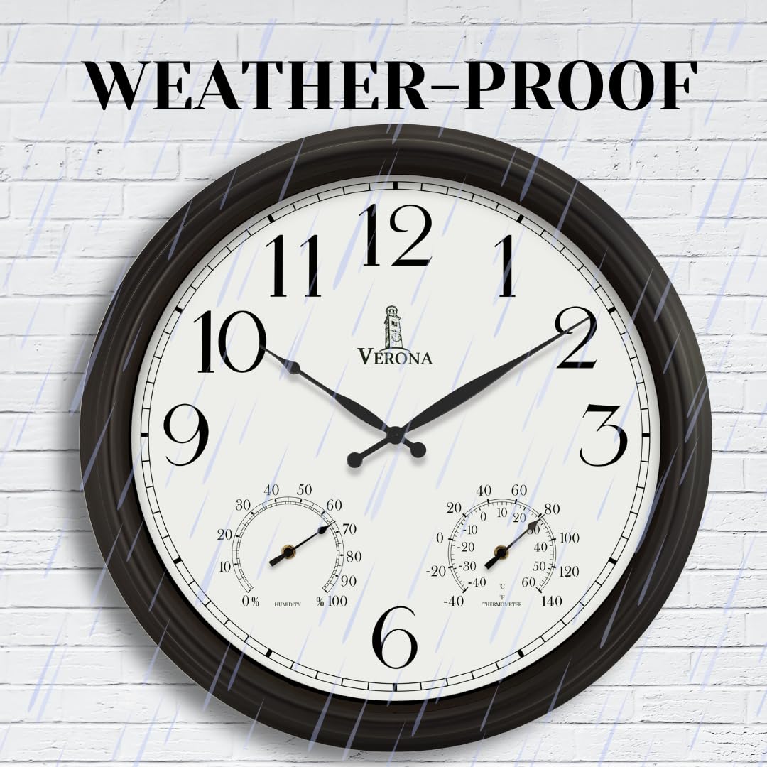 Lovely Home Essentials outdoor clock hanging anywhere courtyard or garden.