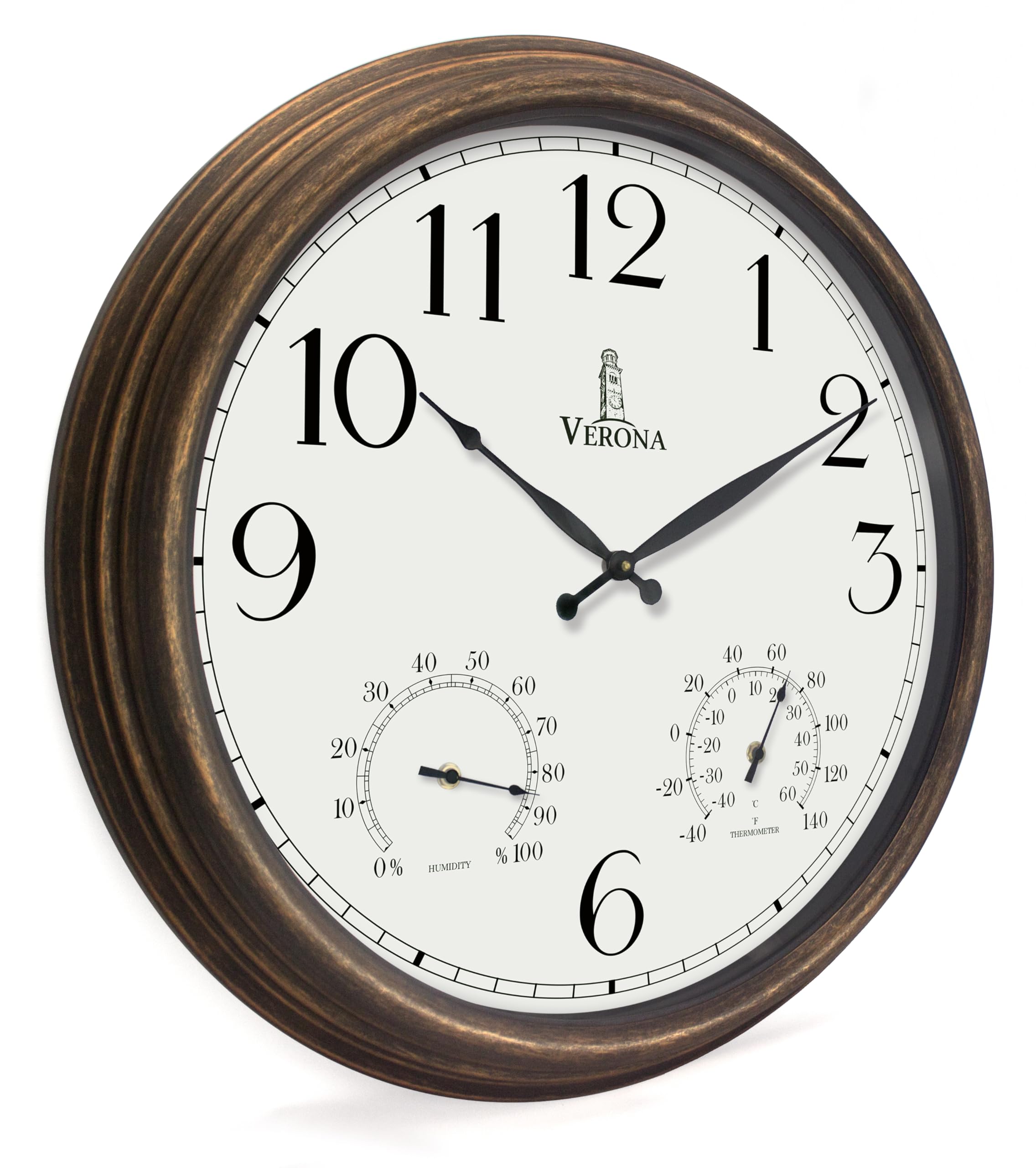 Lovely Home Essentials outdoor clock with thermometer and hygrometer for patio use