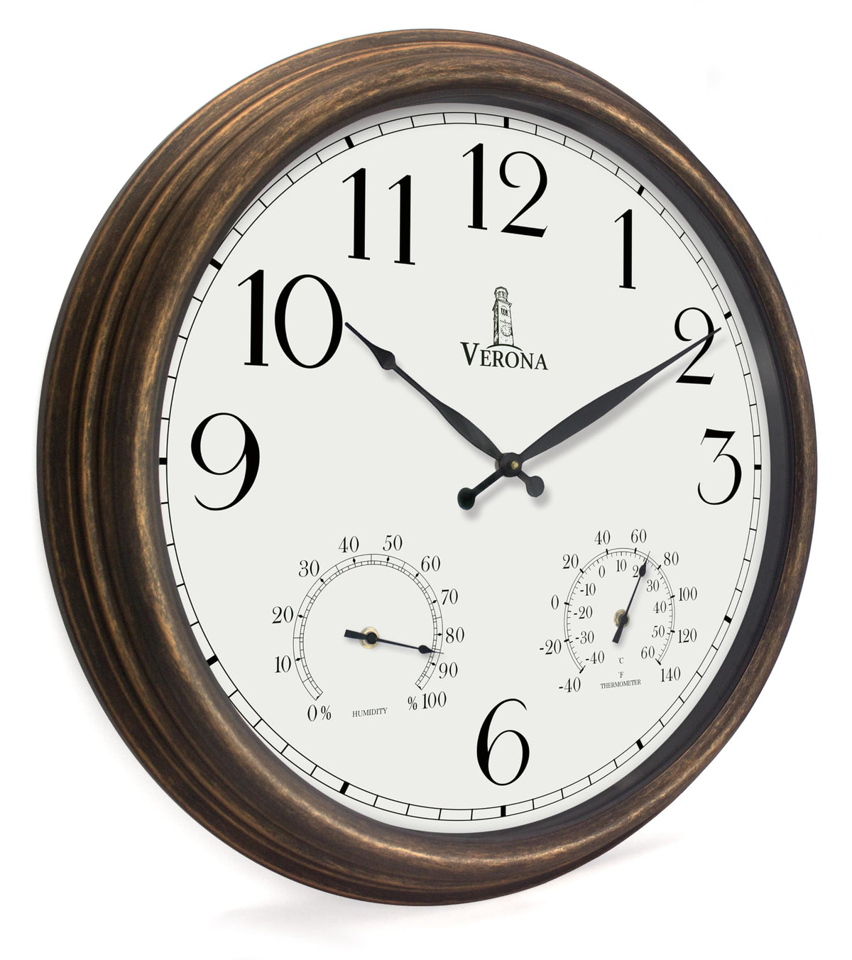 Lovely Home Essentials outdoor clock with thermometer and hygrometer for patio use
