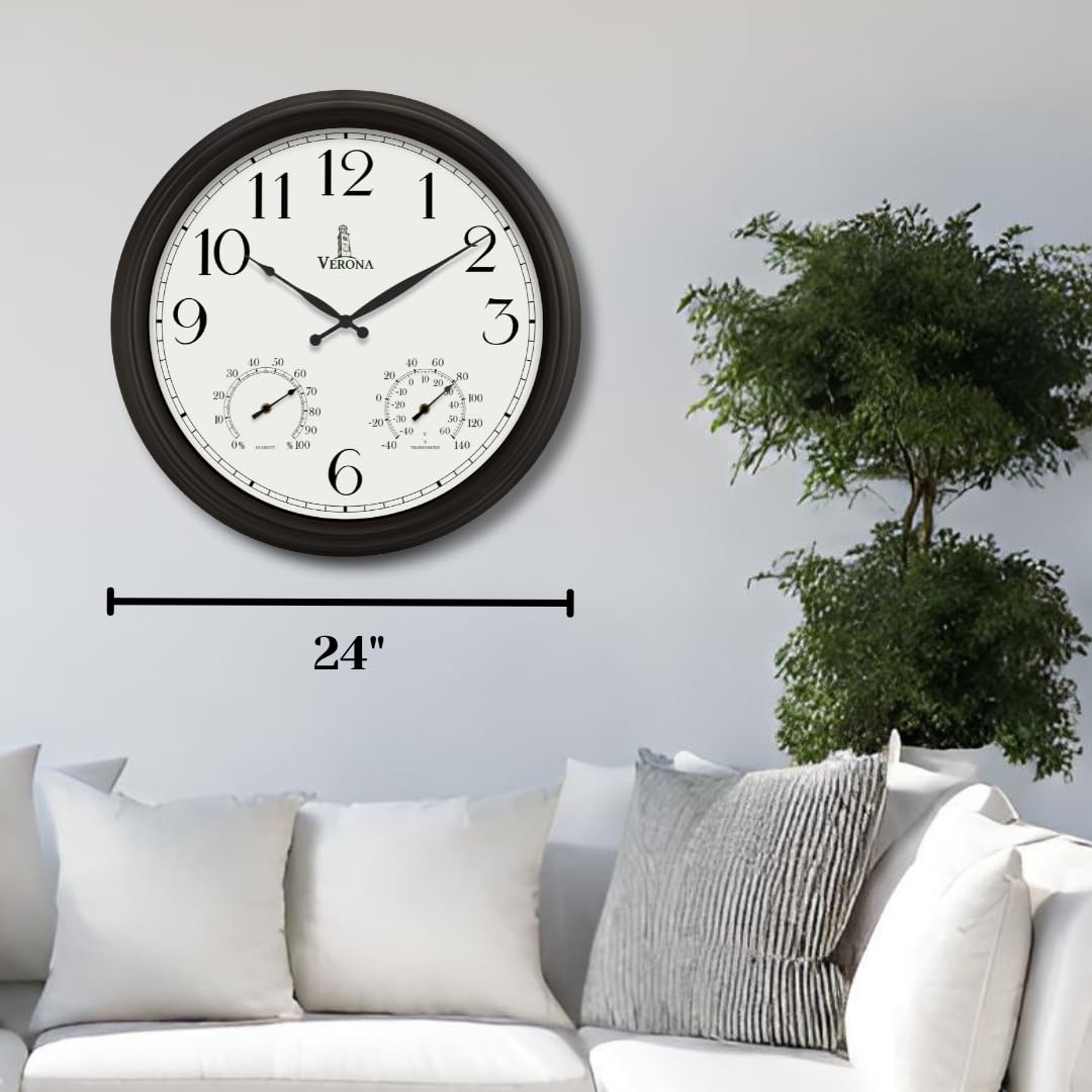 Lovely Home Essentials thermometer and hygrometer display for precise outdoor readings.