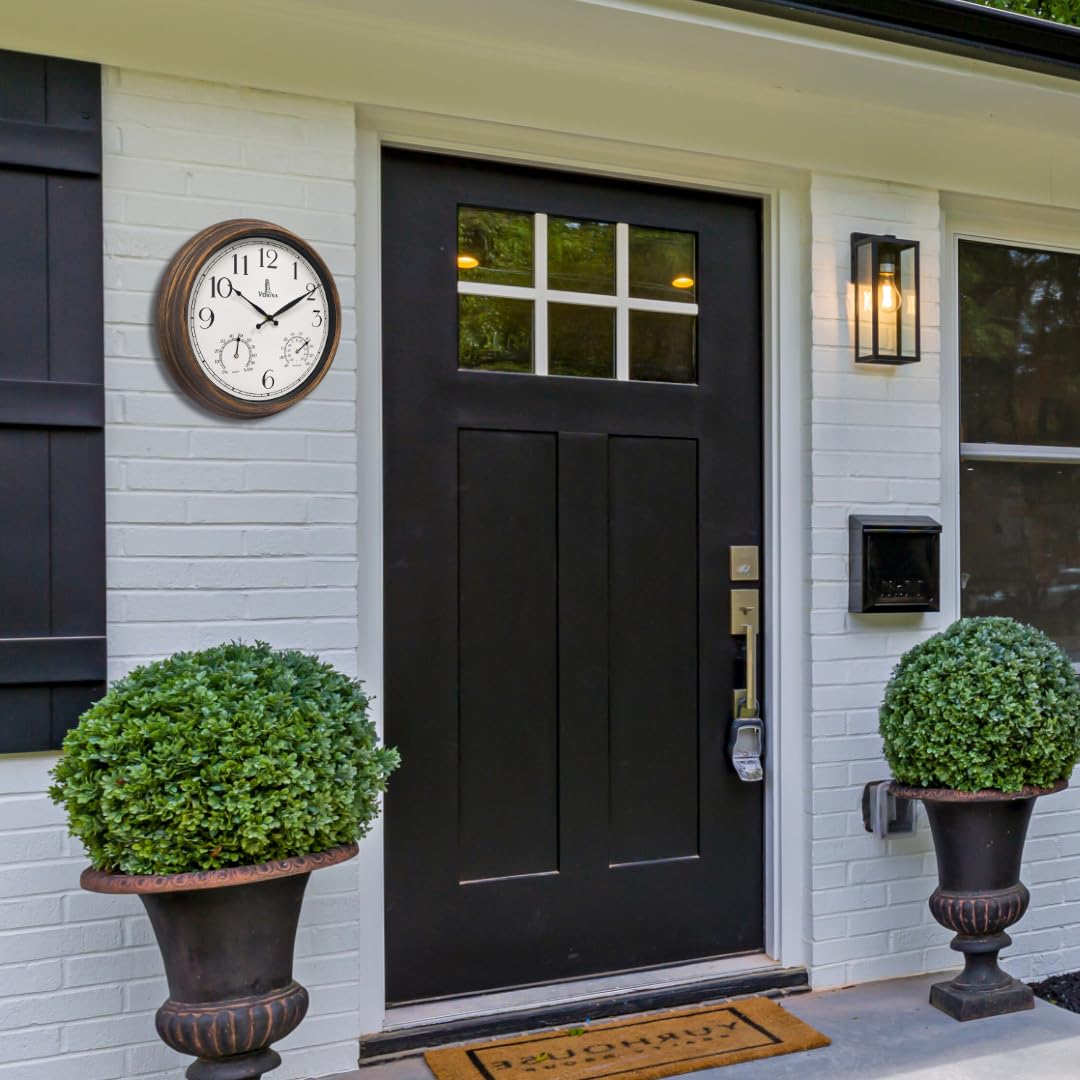 Weatherproof housing protects internal components in sun, rain, and breeze.