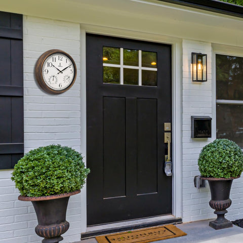 Weatherproof housing protects internal components in sun, rain, and breeze.