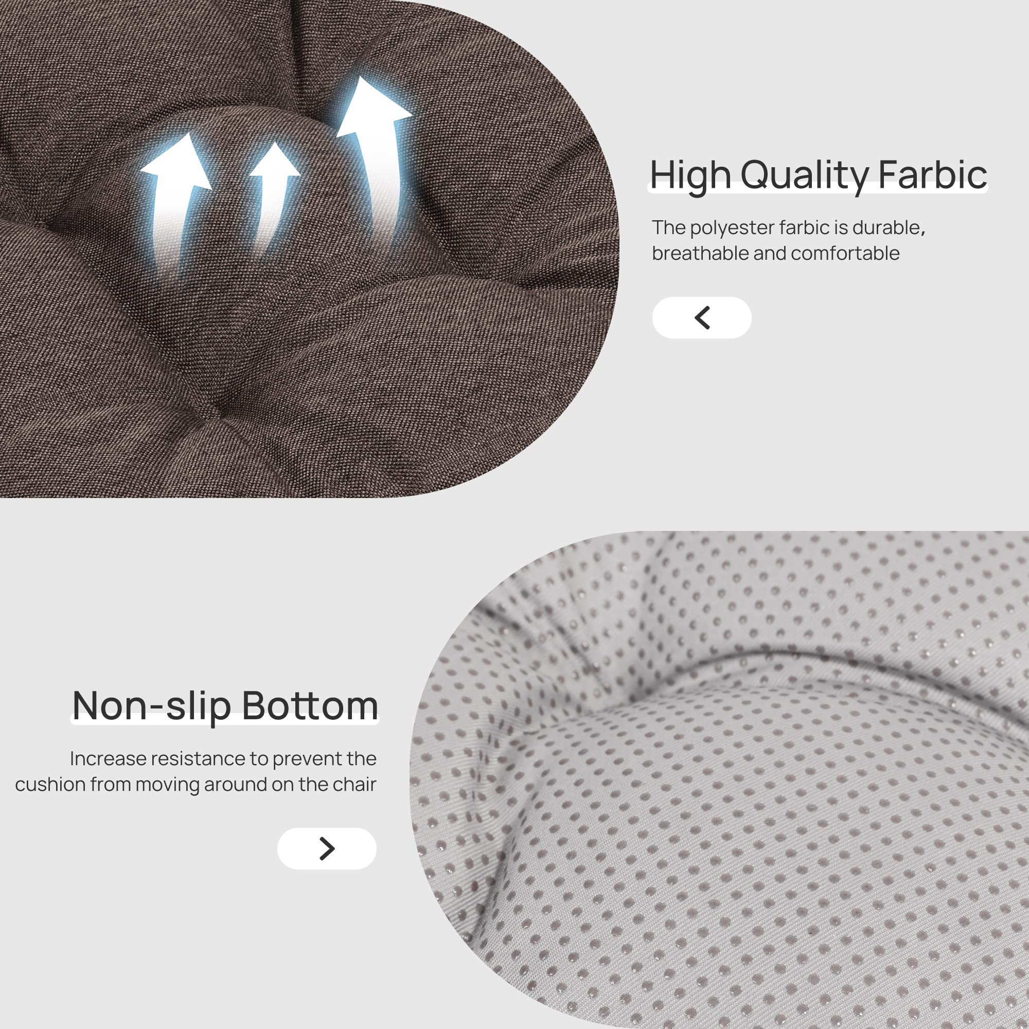 Love's cabin durable machine washable chair pad for quick cleaning and long-lasting use.