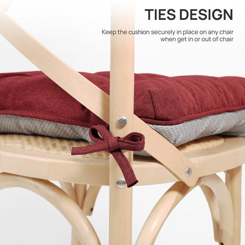 Love's cabin cushions on a dining chair show easy cleaning.