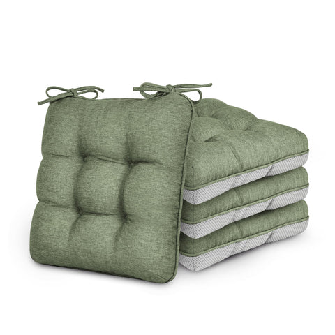 Love's cabin green memory foam chair cushions packaging ready for use.