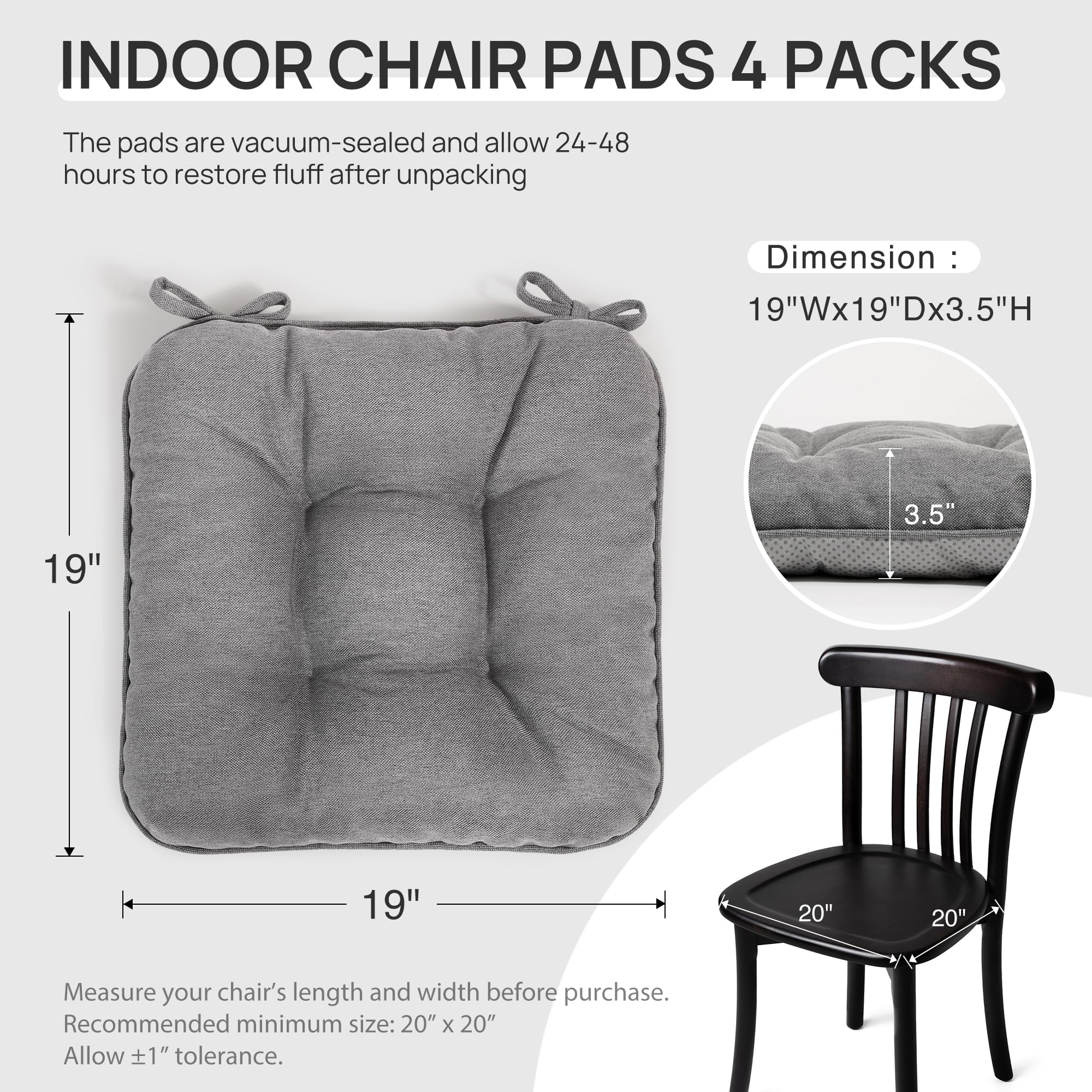 Love's cabin memory foam chair cushions on a dining chair offer steady seating