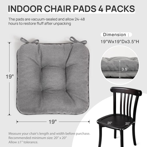 Love's cabin memory foam chair cushions on a dining chair offer steady seating