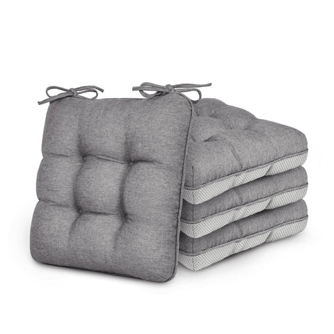 Love's cabin memory foam chair cushions set of four in vacuum packaging, ready for quick setup.
