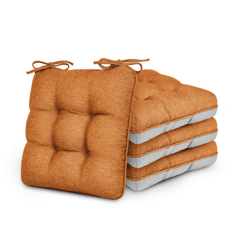 Love's cabin memory foam chair cushions in terracotta, ideal for dining chairs and comfort.
