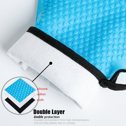 Loveuing heat-resistant gloves protect hands during BBQ and hot pan transfers.