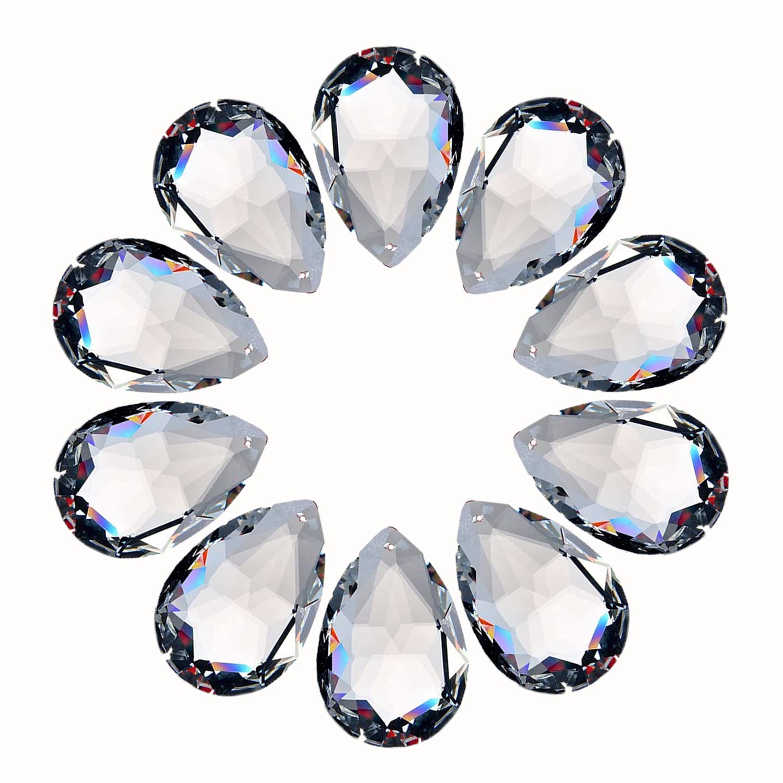 LoveUnited teardrop crystal pendant hanging in a window to create rainbow light
