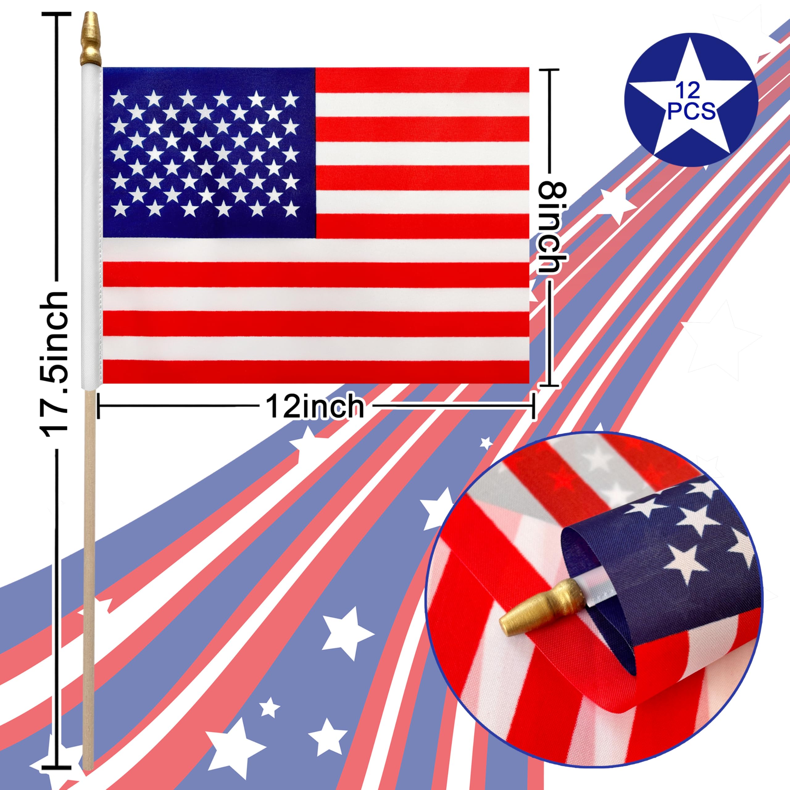 LoveVC flag on a stick for desk display and patriotic decor