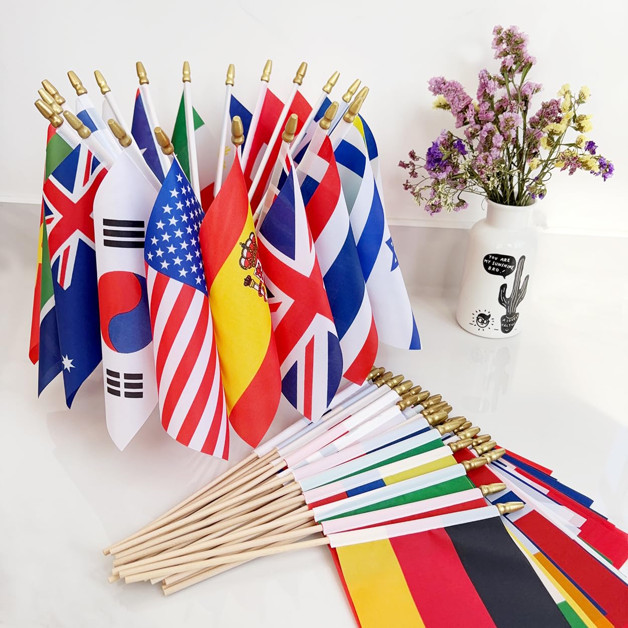 LoveVC durable polyester flag fabric close-up highlighting weather resistance.