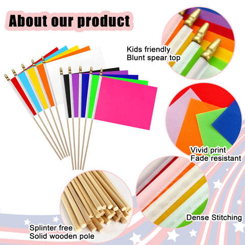 LoveVC 12-pack flags on wooden sticks suited for sublimation projects