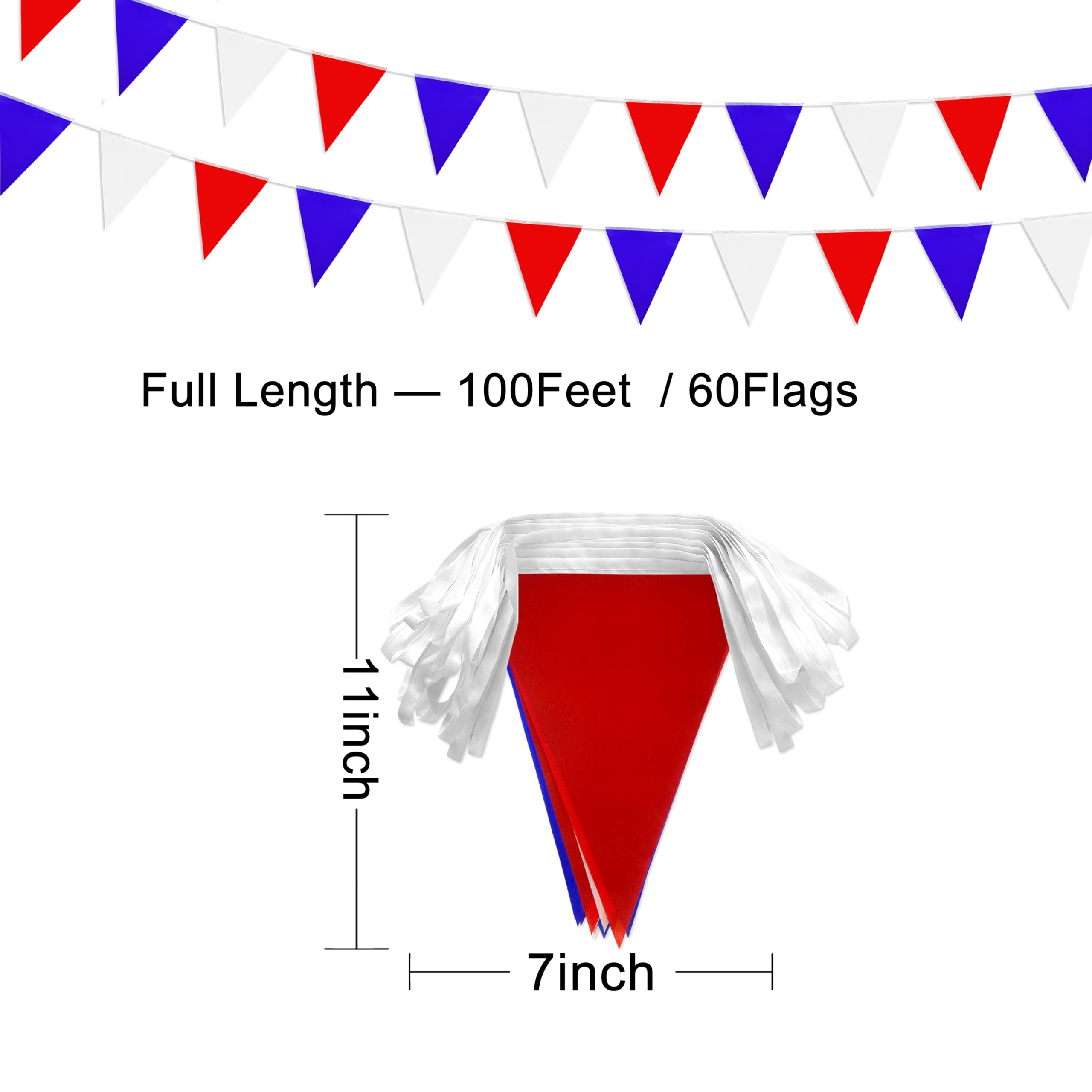 Close-up of LoveVC flags showing screen-printed polyester detail