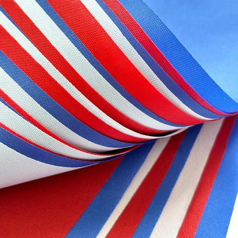 LoveVC flags fluttering in wind with bright red, blue, white colors