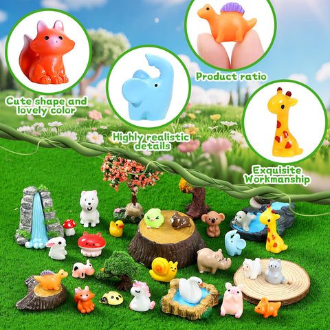 LOVEXIRAN flamingos mini resin figures brighten garden scenes and terrariums