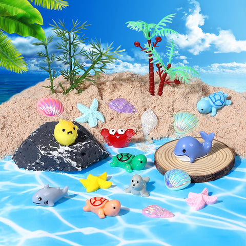 LOVEXIRAN turtles mini resin figures for miniature ecosystems or terrariums