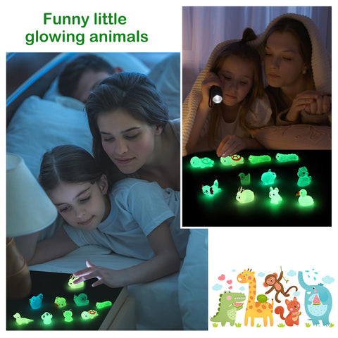 LOVEXIRAN luminous mini resin animals unicorns glow for magical scenes