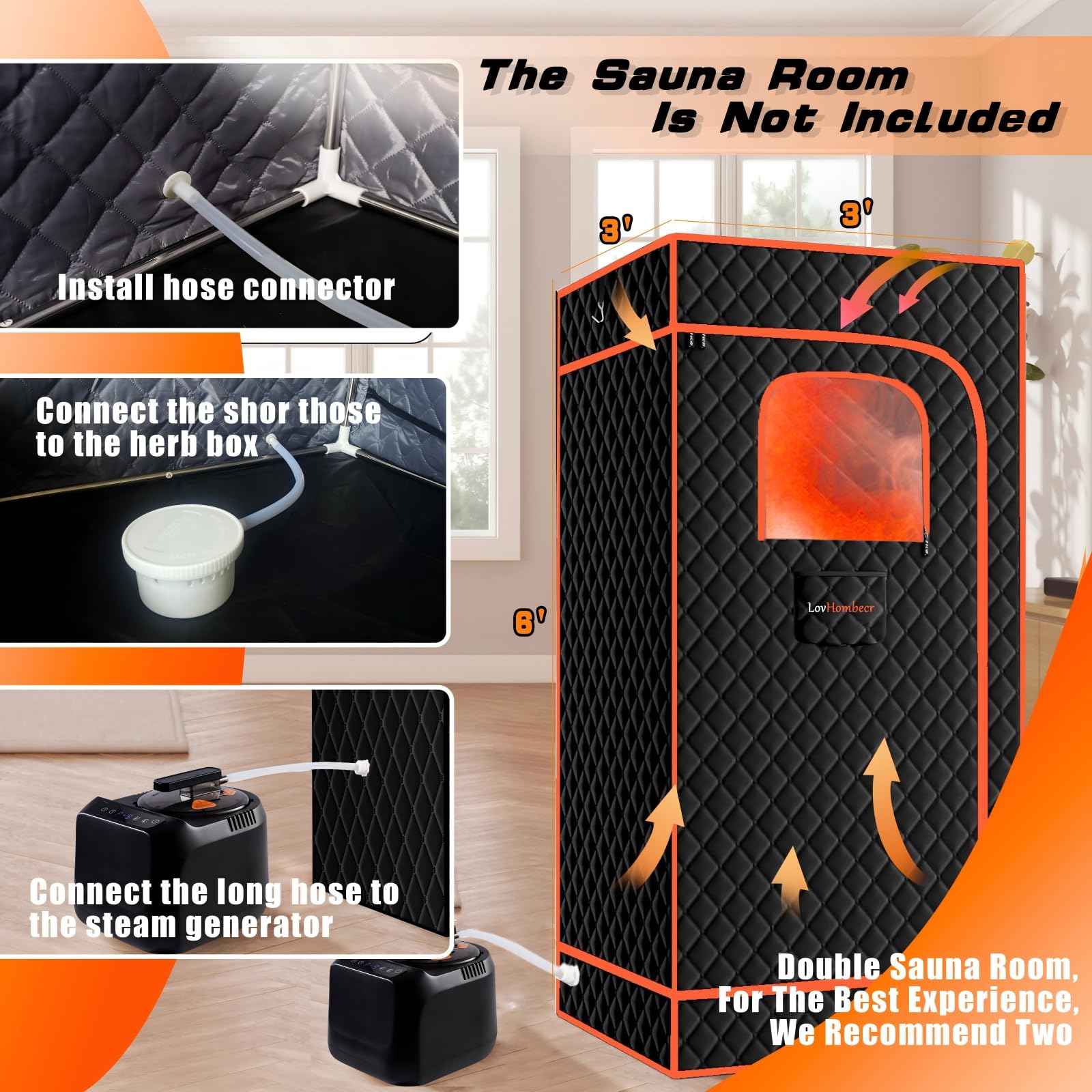 LovHomdecr 120-minute timer display to pace your sauna routine.