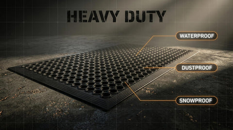 Lovinland indoor-outdoor mat cleans shoes by scraping debris as you enter.