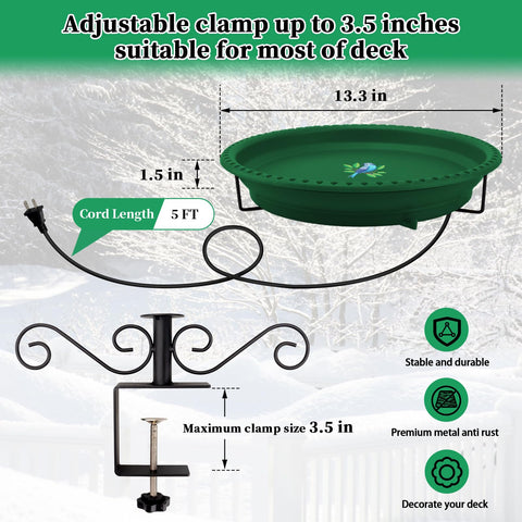 Lovppy anti rust deck clamp holds bath securely