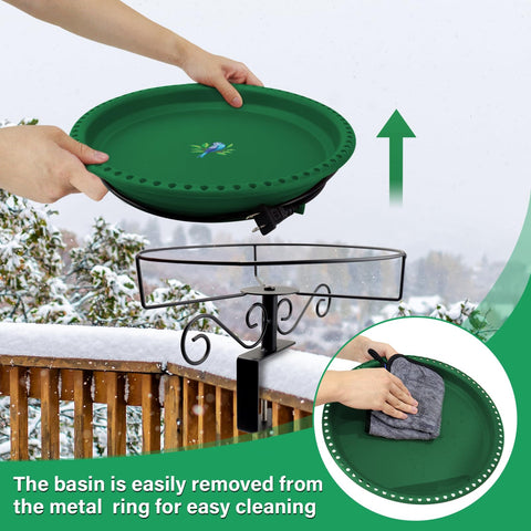 Lovppy bird bath edge holes help birds grip safely