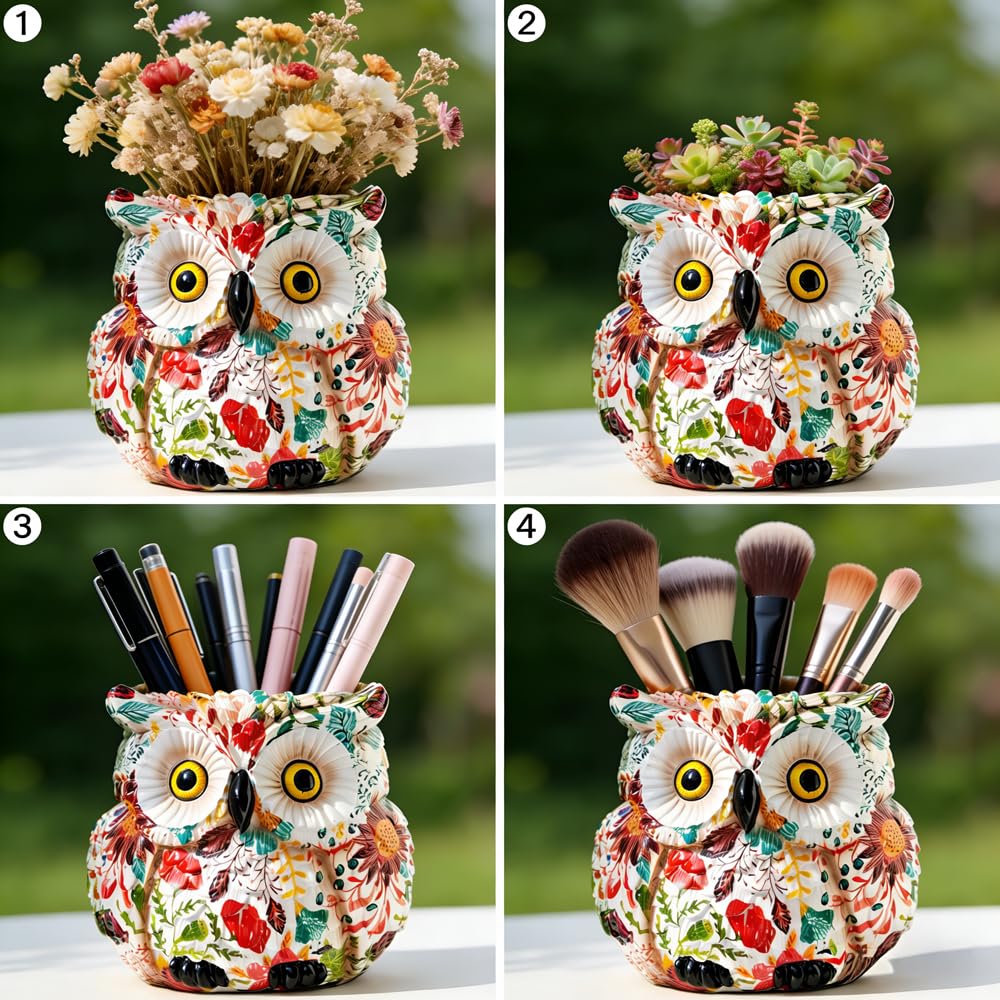 Gift-ready LovTocTic Owl Planter with charming character and compact size.