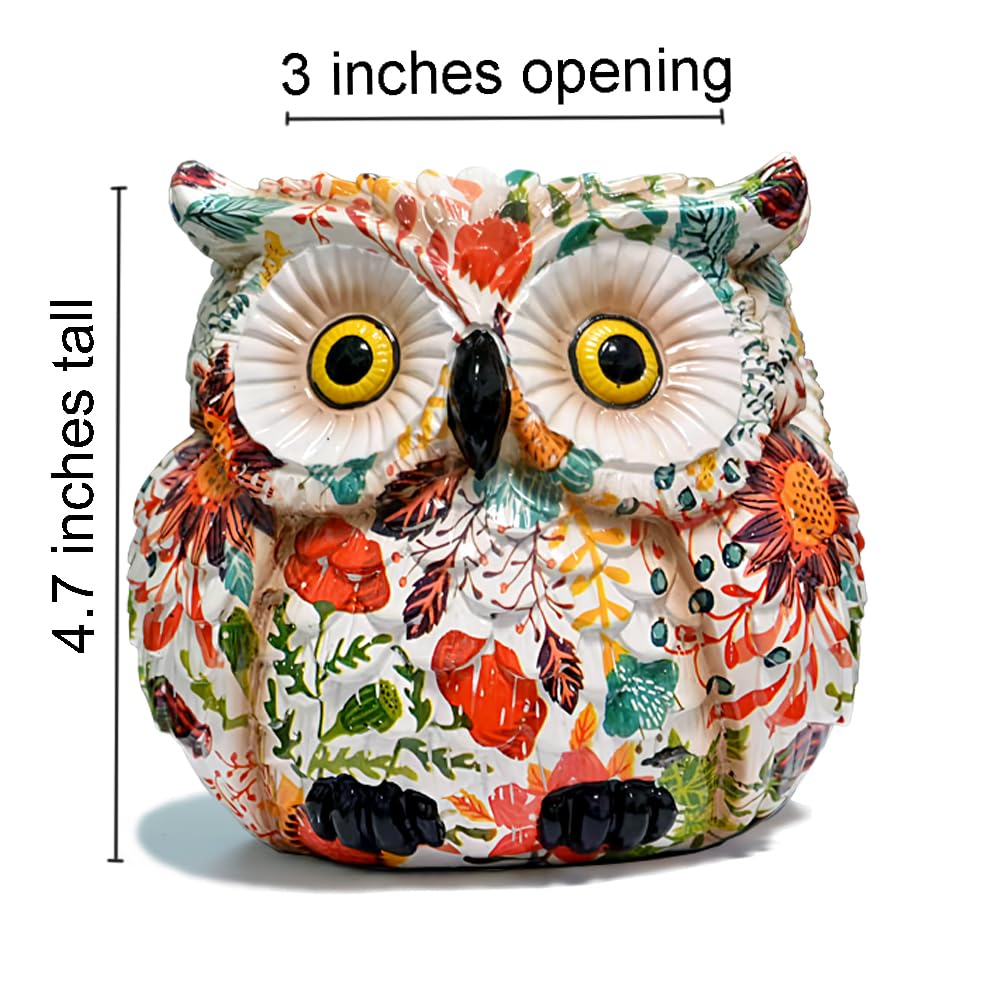 Lightweight resin LovTocTic Owl Planter ready for versatile placement.