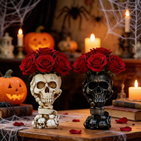 LovTocTic succulent pot with skull design for plants