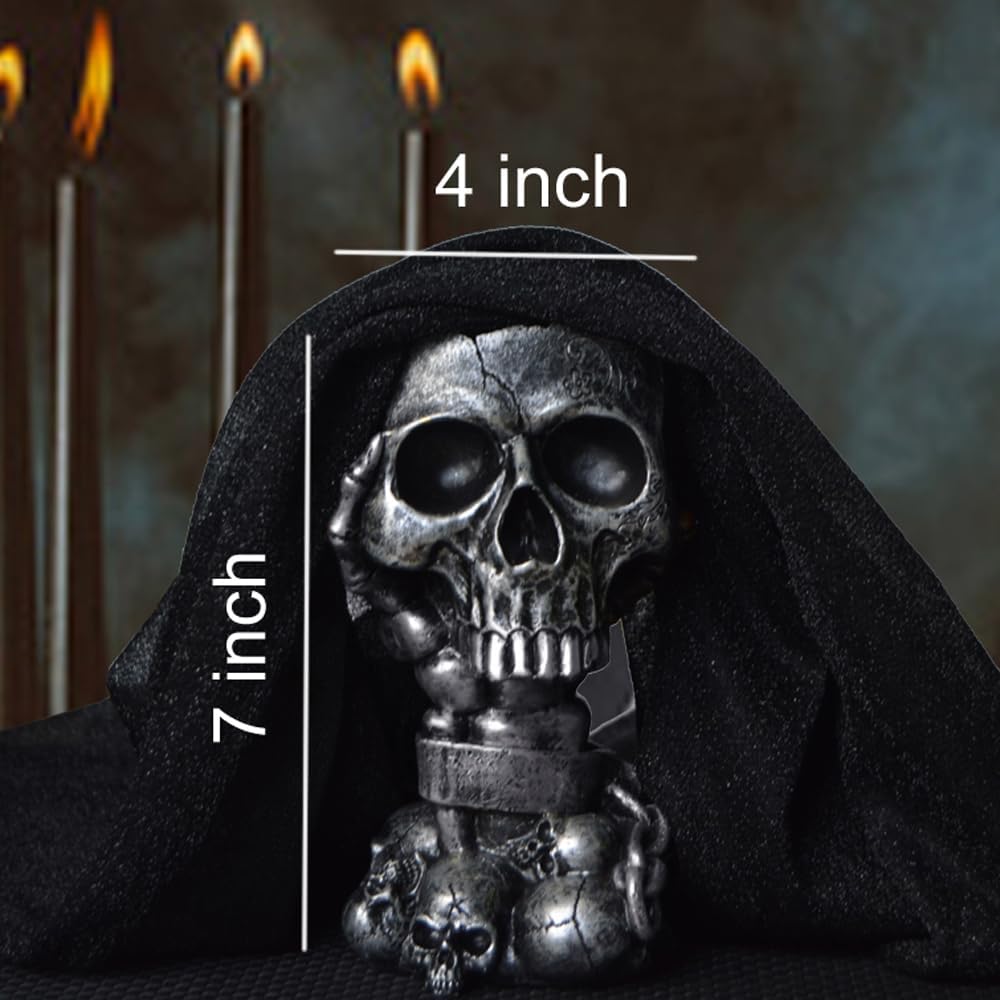 LovTocTic skull planter in outdoor garden setting for seasonal decor.