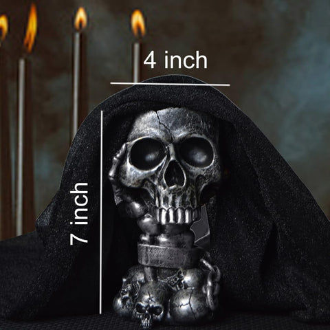 LovTocTic skull planter in outdoor garden setting for seasonal decor.