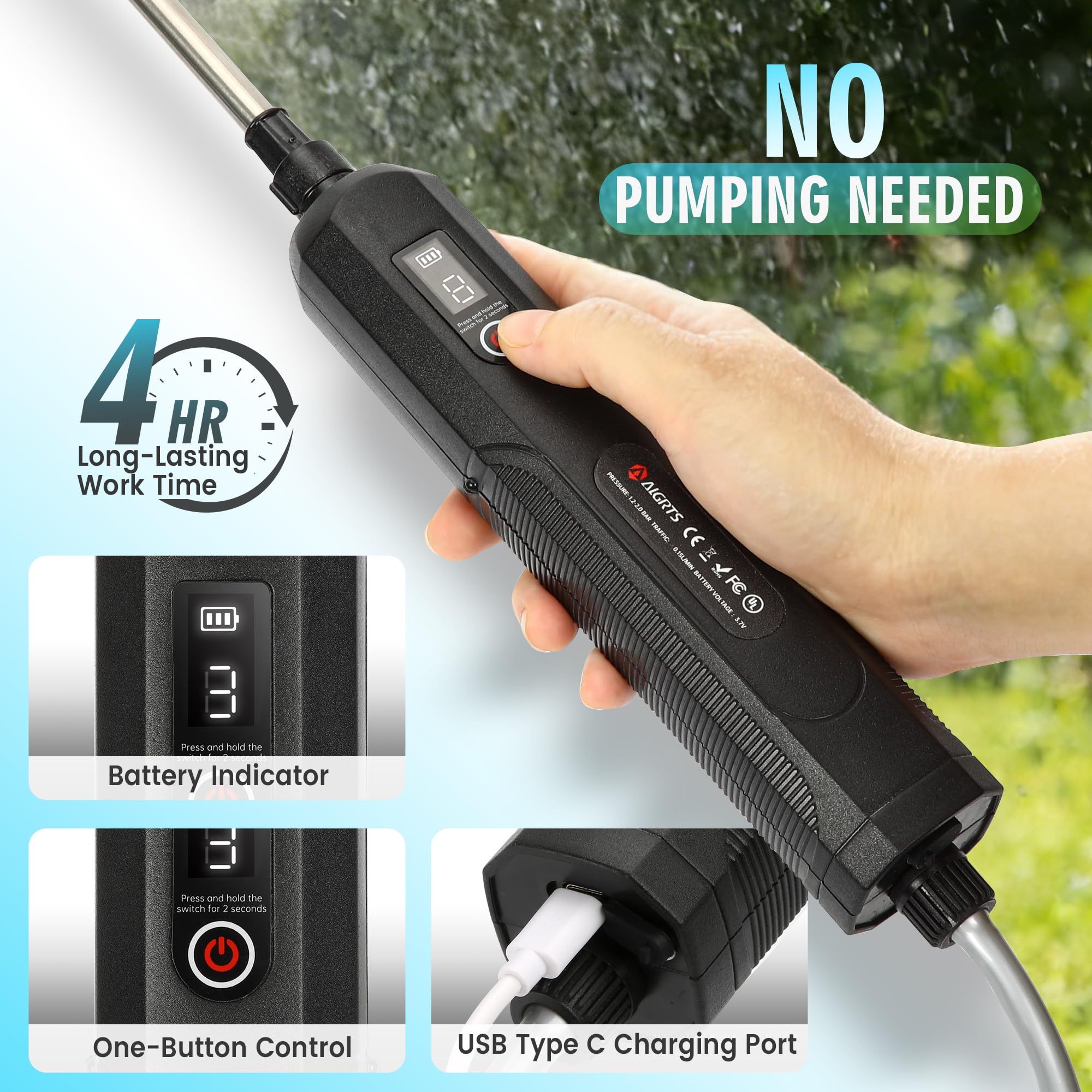 Lovydro 4-nozzle set offering mist and jet options for efficient coverage.