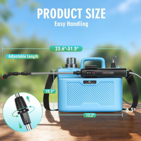 Lovydro four mist nozzles provide flexible coverage for plants and pests.