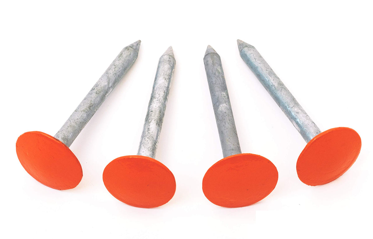 Low Profile Survey Stake 4-pack in hi-vis orange clearly marks boundaries without clutter.