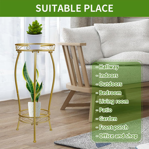 LOYAL TIGER Plant Stand supports pots up to 10–11.8 inches securely.