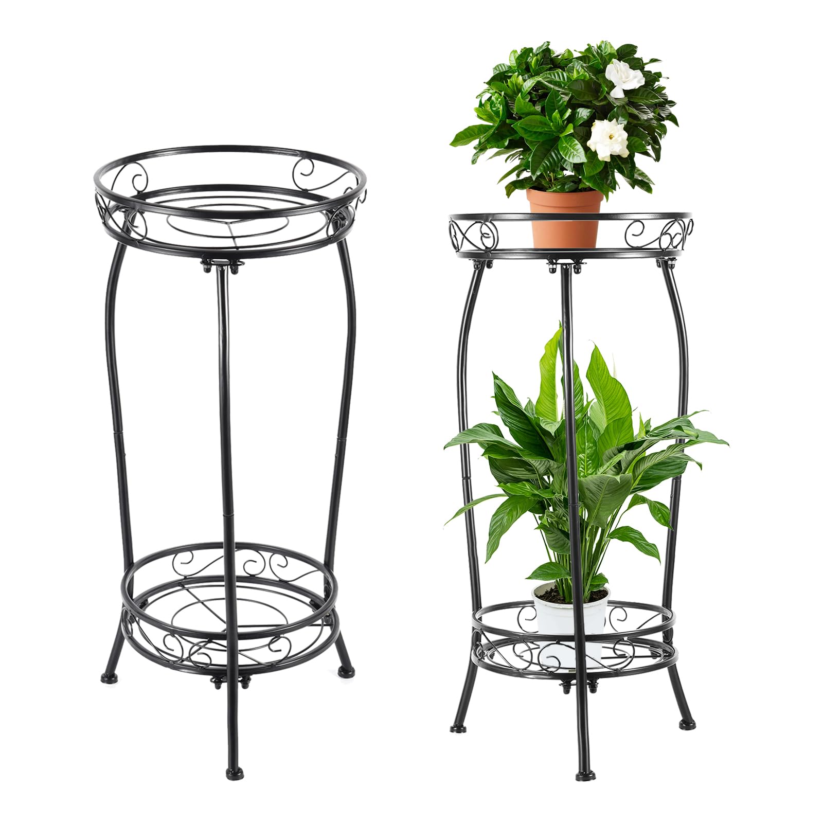 LOYAL TIGER two-tier plant stand for indoor and outdoor display.